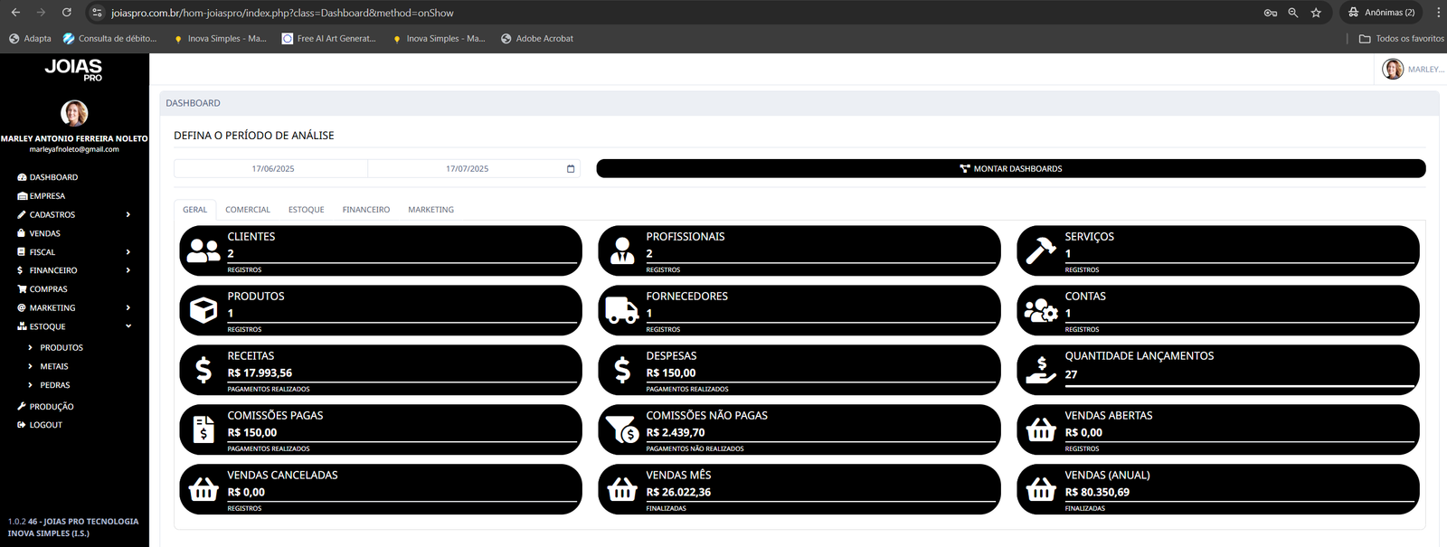 Relatórios e Dashboard